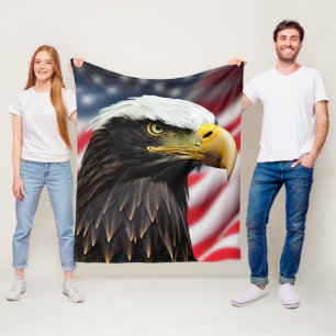 Couverture Polaire Patriotique/Aigle/Américain/USA