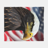 Couverture Polaire Patriotique/Aigle/Américain/USA (Devant (Horizontal))