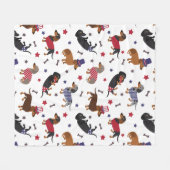 Couverture Polaire Patriotique Dachshund (Devant (Horizontal))