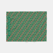 Couverture Polaire Patriotique DOMINICA DRAPEAU Personnalisable Scrip (Devant (Horizontal))