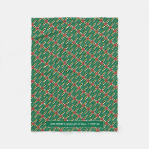 Couverture Polaire Patriotique DOMINICA DRAPEAU Personnalisable Scrip