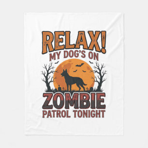 Couverture Polaire Patrouille de chien zombie conception de chemise H
