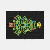 Couverture Polaire Patrouilles Arbre De Noël Chien Ou Chat Avec Père (Devant (Horizontal))