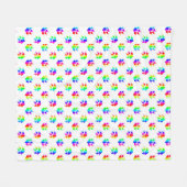 Couverture Polaire Patte de loup arc-en-ciel (Devant (Horizontal))