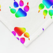 Couverture Polaire Patte de loup arc-en-ciel (Coin)