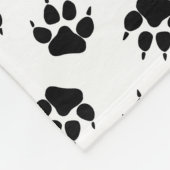 Couverture Polaire Patte de loup noir et blanc (Coin)