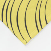Couverture Polaire Patte Tropicale Noir Jaune Deux Tons (Coin)