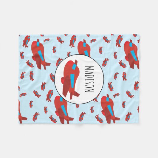 Couverture Polaire Pattern custom Nom (Devant (Horizontal))