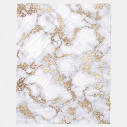 Couverture Polaire Pattern de Chic White Gold Foil (Devant)