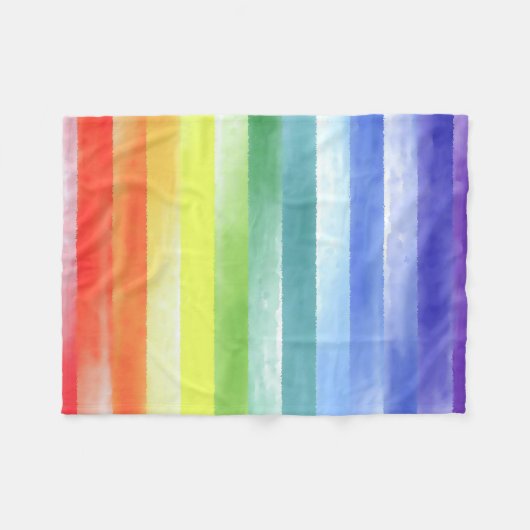 Couverture Polaire Pattern de Vertical Rainbow | (Devant (Horizontal))