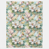 Couverture Polaire Pattern Elegant Magnolia Flowers (Devant)
