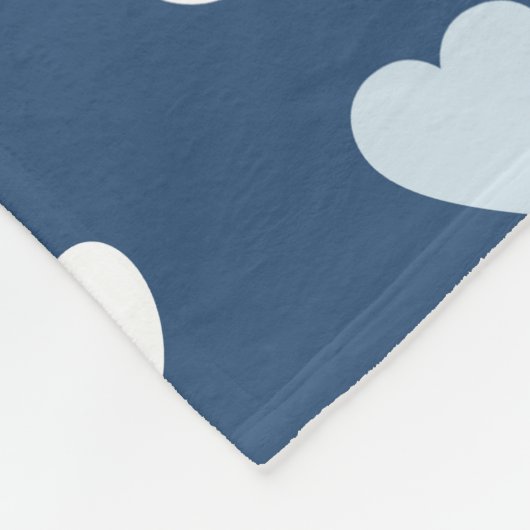 Couverture Polaire Pattern of paws, Dog paws, White paws, Blue Hearts (Coin)