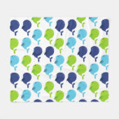 Couverture Polaire Pattern of Whales, Cute Whales, Sea Animals (Devant (Horizontal))