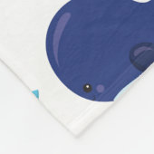 Couverture Polaire Pattern of Whales, Cute Whales, Sea Animals (Coin)