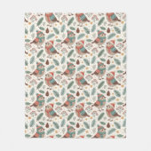 Couverture Polaire Pattern Scandinavian Holiday Birds (Devant)