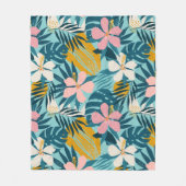 Couverture Polaire Pattern tropical hibiscus (Devant)