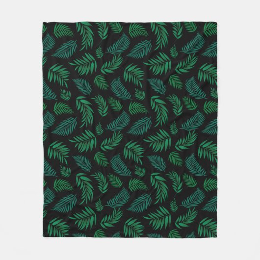 Couverture Polaire Pattern Tropical Leaves (Devant)
