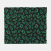 Couverture Polaire Pattern Tropical Leaves (Devant (Horizontal))