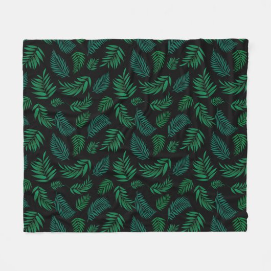 Couverture Polaire Pattern Tropical Leaves (Devant (Horizontal))