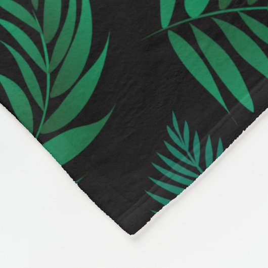 Couverture Polaire Pattern Tropical Leaves (Coin)