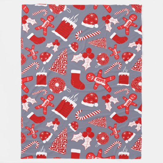 Couverture Polaire Patters de Christmas (Devant)