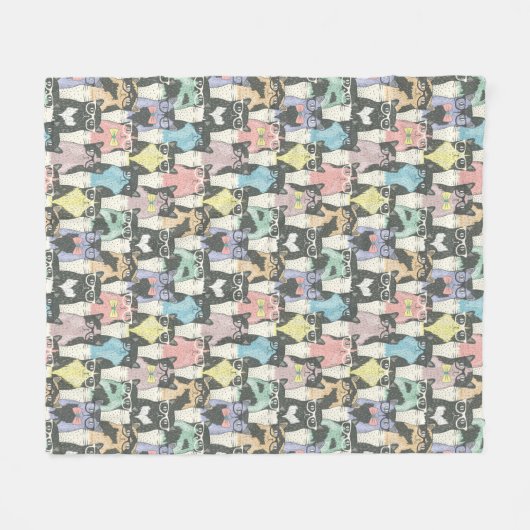 Couverture Polaire Patters de Hipster Cute (Devant (Horizontal))