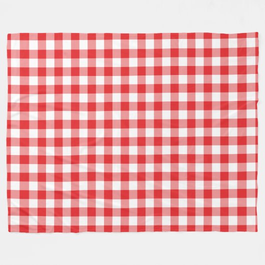 Couverture Polaire Patters rouges Gingham (Devant (Horizontal))