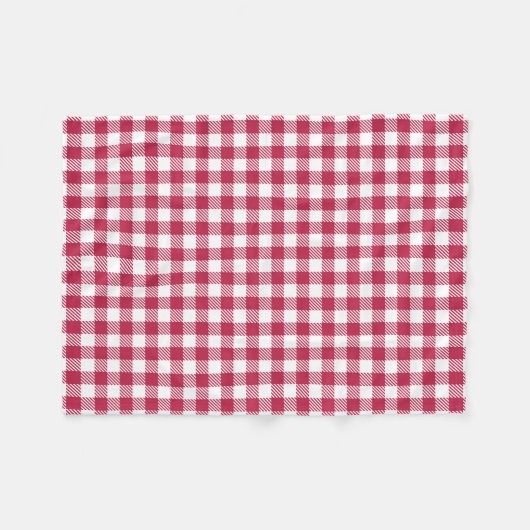 Couverture Polaire Patters rouges Gingham (Devant (Horizontal))