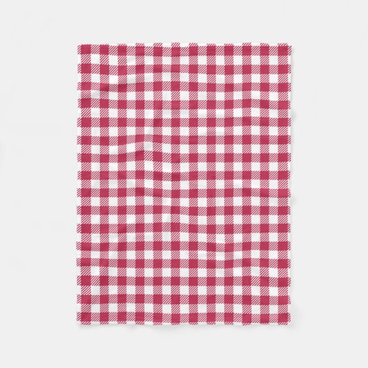 Couverture Polaire Patters rouges Gingham (Devant)