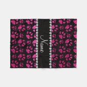 Couverture Polaire Pattes au néon nommées personnalisées de chat de (Devant (Horizontal))