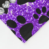 Couverture Polaire Pattes pourpres de chien noir de parties (Coin)