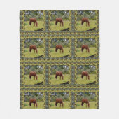 Couverture Polaire Pâturage Cheval Brown Borné D'Une Même Image, (Devant)