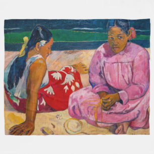 Couverture Polaire Paul Gauguin - Femmes tahitiennes sur la plage