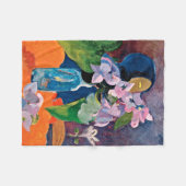 Couverture Polaire Paul Gauguin - la vie toujours avec les fleurs et (Devant (Horizontal))