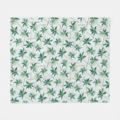 Couverture Polaire Paume australienne tropicale de vulpin (Devant (Horizontal))