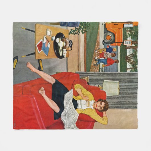 Couverture Polaire Pause café du matin (Devant (Horizontal))