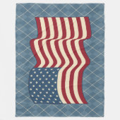 Couverture Polaire Pavillon américain patriotique Fleece Blanket rust (Devant)
