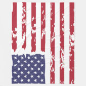 Couverture Polaire Pavillon américain vintage Blanche polaire (Devant)