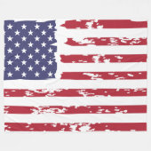 Couverture Polaire Pavillon américain vintage Blanche polaire (Devant (Horizontal))