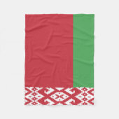 Couverture Polaire Pavillon biélorusse patriotique Blanche (Devant)