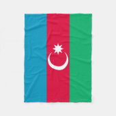 Couverture Polaire Pavillon de l'Azerbaïdjan patriotique Blanche (Devant)