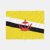 Couverture Polaire Pavillon du Brunei patriotique Blanche (Devant (Horizontal))