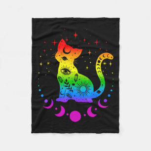 Couverture Polaire Pavillon Gay pride Lgbt Cat Astrologie Arc-en-ciel
