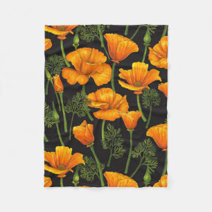 Couverture Polaire Pavot de Californie
