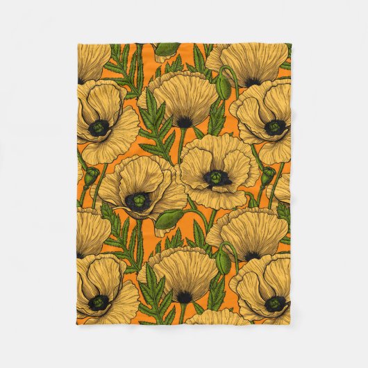 Couverture Polaire Pavot jaune (Devant)