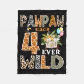 Couverture Polaire Pawpaw Of The Four Ever Wild Safari 4th Birthday B (Devant)