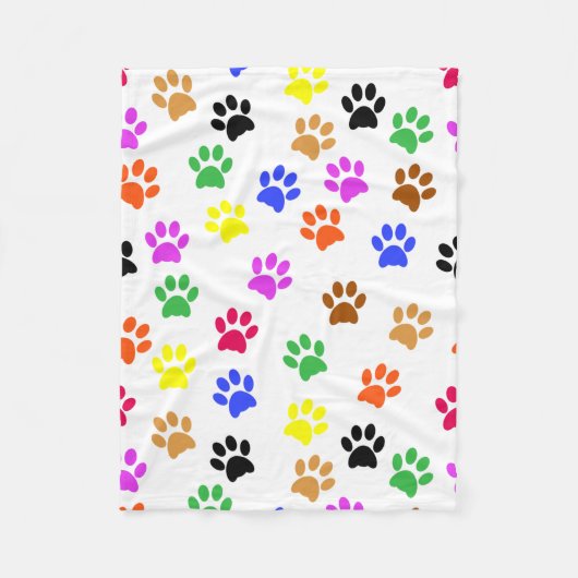 Couverture Polaire Paws colorés (Devant)
