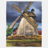Couverture Polaire Pays-Bas Landscape Windmill Fleece Blanket cadeau (Devant)