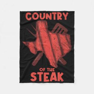 Couverture Polaire Pays Du Steak Barbecue Viande Grill Drôle Tex