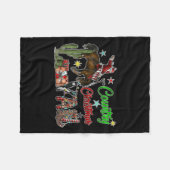 Couverture Polaire Pays Noël Y'all Cowboy Boots Joyeux Noël (Devant (Horizontal))